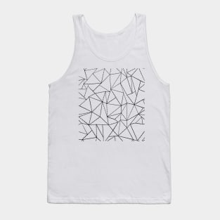 AB Dotted Lines White Tank Top